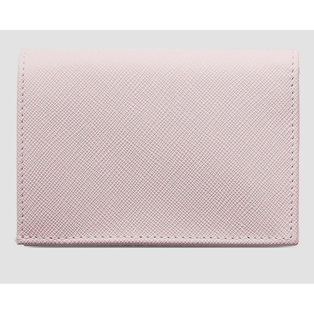 Prada Pink Saffiano Leather Wallet Red Bocche Lip Print NWT + Box + Reg - Picture 4 of 16